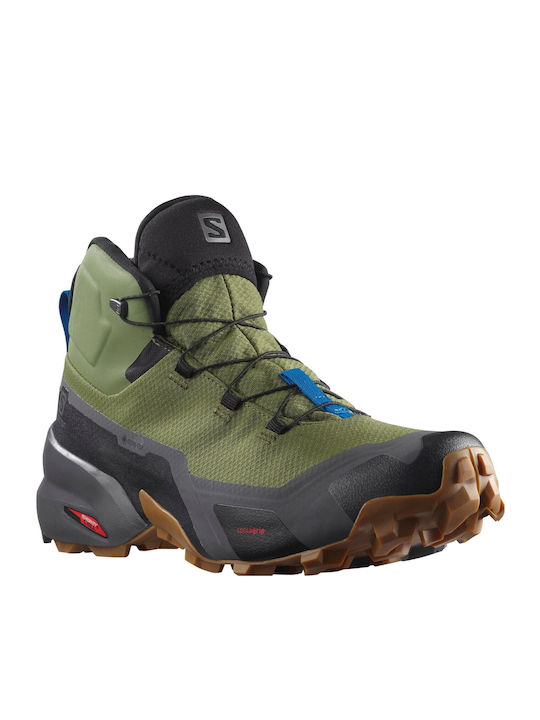 Salomon Cross Hike Herren Wanderstiefel Wasserdicht mit Gore-Tex Membran Grün