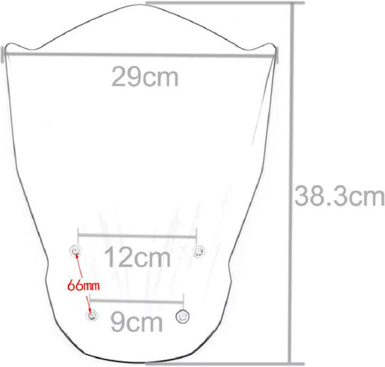 Motorcycle Windshield & Windscreen Tinted Visor for Yamaha MT-07 TZ-MT07-207