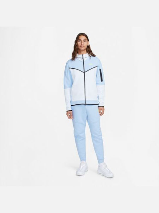 Sportswear Tech Fleece Ζακέτα με Κουκούλα Γαλάζια