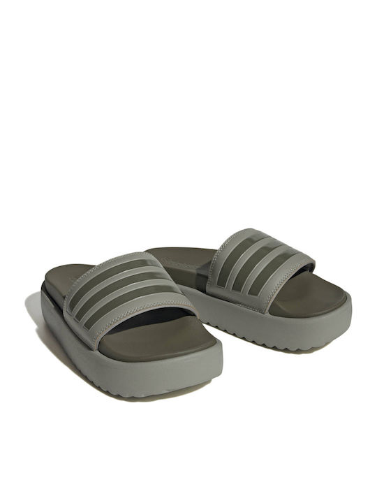 Adilette Slides με Πλατφόρμα Olive