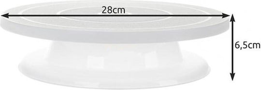 Cake Stand Rotating Plastic 6.5cm AT00011976 1pcs