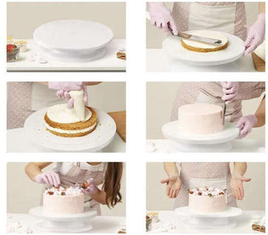 Cake Stand Rotating Plastic 6.5cm AT00011976 1pcs