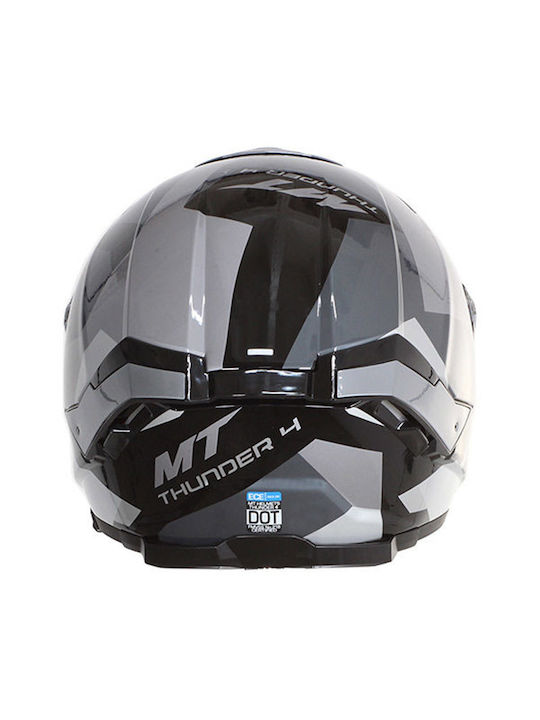 MT Thunder 4 SV Fade B2 Grey Gloss Κράνος Μηχανής Full Face DOT / ECE 22.06 1500gr