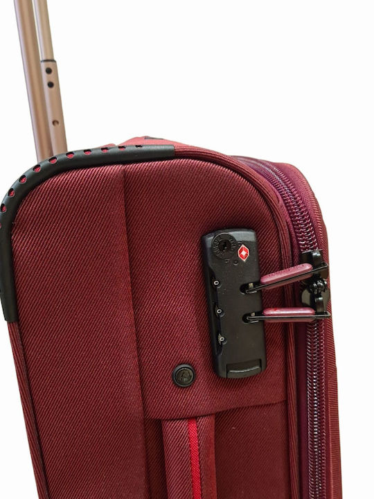 Diplomat The Athens Collection 6040 Large Travel Suitcase Fabric Burgundy with 4 Wheels Height 78cm ZC6040