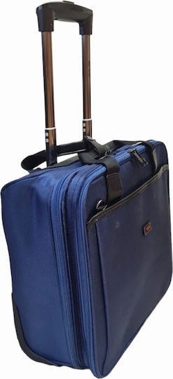 Mcan Underseat-Business 40/20 Cabin Travel Suitcase Fabric Blue with 2 Wheels Height 34cm