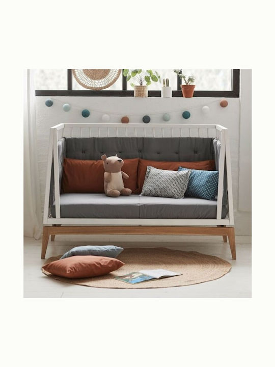 Leander Luna Baby Crib White Oak with Mattress