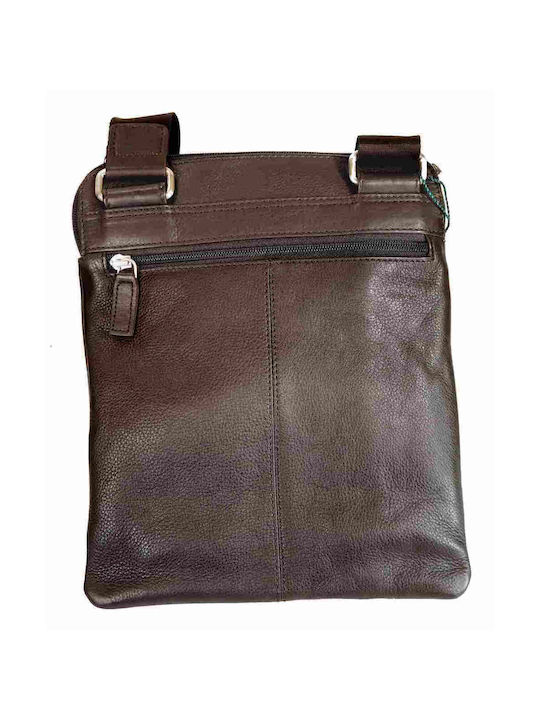 Beverly Hills Polo Club Leather Men's Bag Shoulder / Crossbody Brown