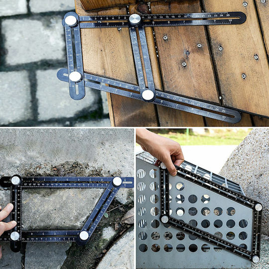 000.230.8095 Aluminum Folding Ruler Angled