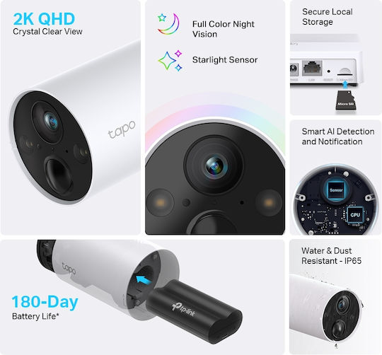 TP-LINK Surveillance System 2 Cameras Wireless Cameras IP 4MP with Control Hub v1
