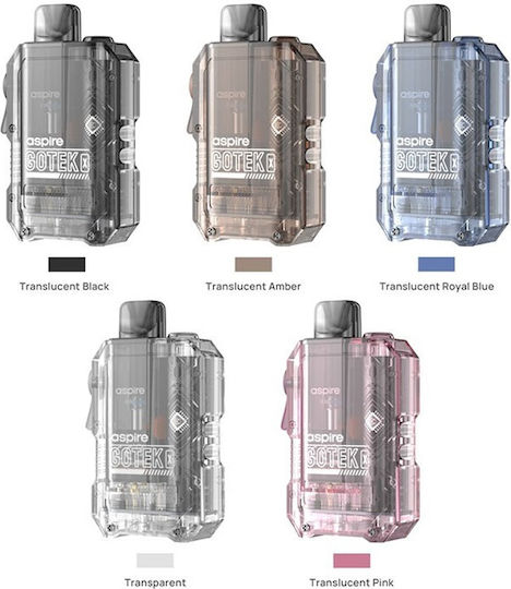 Aspire Gotek X Pod-Bausatz 4.5ml mit eingebauter Batterie 650mAh Translucent Pink