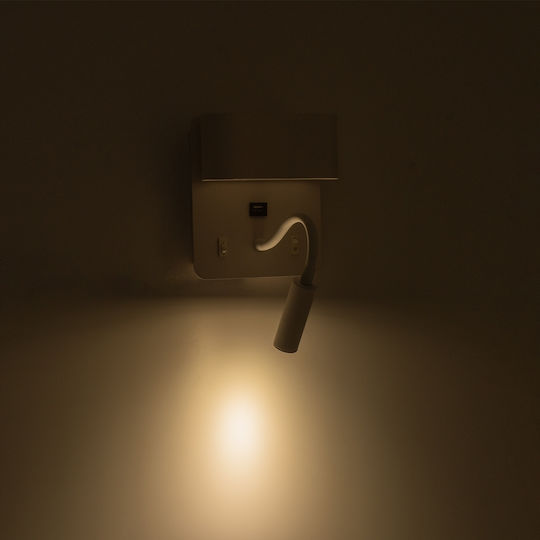 GloboStar Ibis Modern Lamp Wall with Integrated LED and Natural White Light 10x18cm