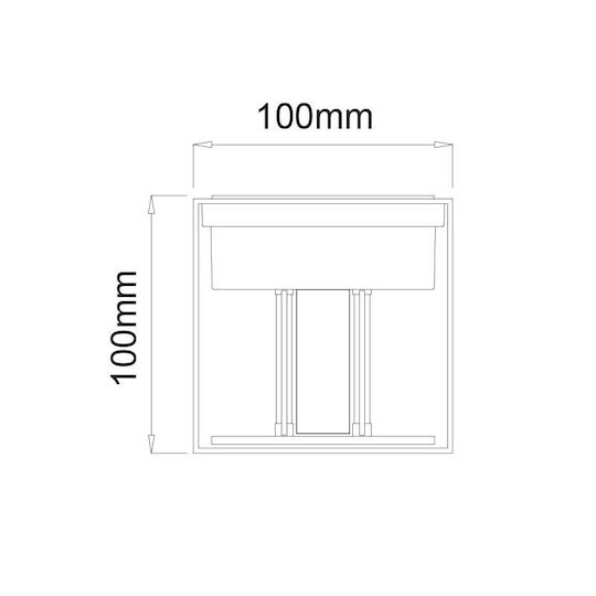 Aca Spot de exterior montat pe perete LED IP54 6W cu Alb Cald Lumină Dublu Fascicul