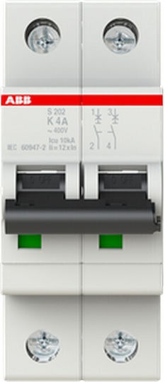 Abb Automatic Circuit Breaker 4A Double-pole AC 24830