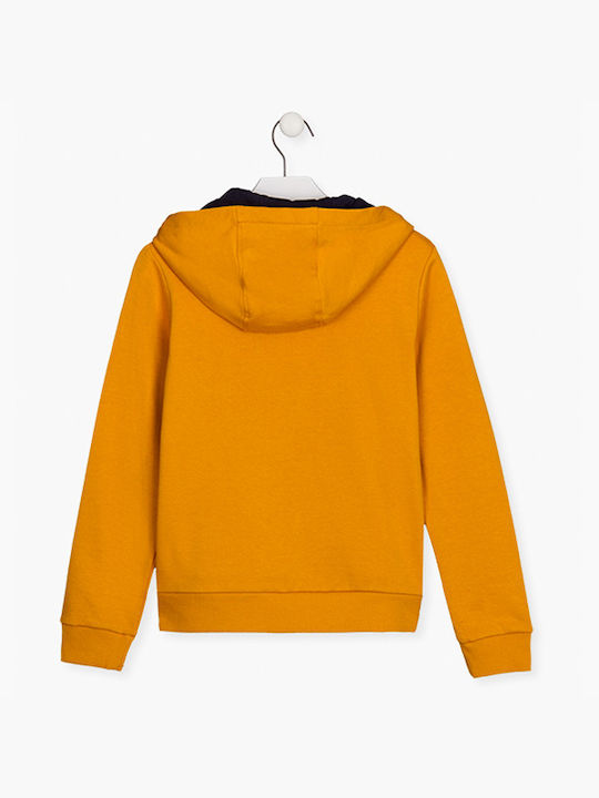 Losan Kids Sweatshirt with Hood and Pocket Yellow 124-6654AL