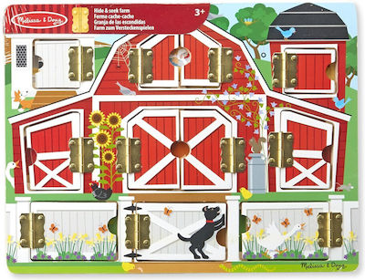 Melissa & Doug Joc de construcție magnetic Magnetic Farm Hide & Seek Board