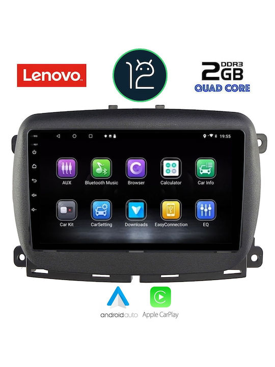 Lenovo Ηχοσύστημα Αυτοκινήτου για Fiat 500 2016+ (Bluetooth/USB/WiFi/GPS) με Οθόνη Αφής 9"