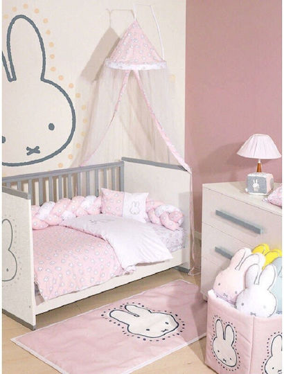 Baby Oliver Children's Storage Basket made of Fabric Miffy Pink 35x35x45cm 1pcs
