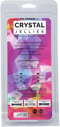 Doc Johnson Crystal Jellies Butt Plug Anal Plug Mittel Clear 14cm