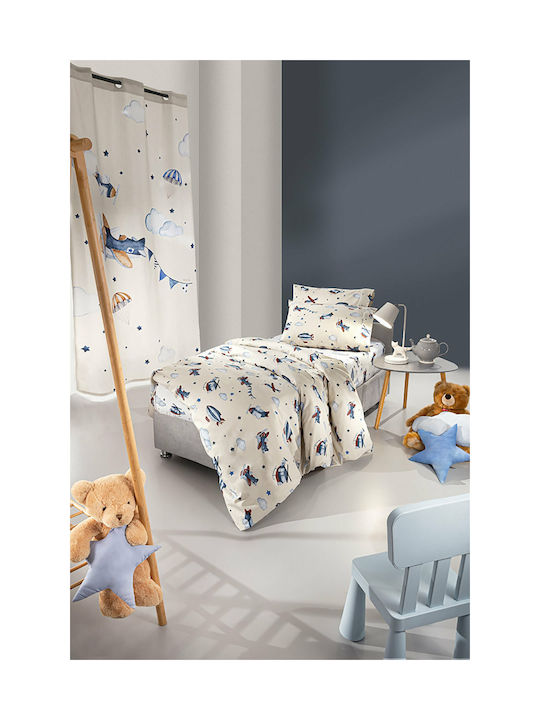 Saint Clair Demo Set Kids Duvet Cover Single with Pillowcase Cotton Beige 165x225cm