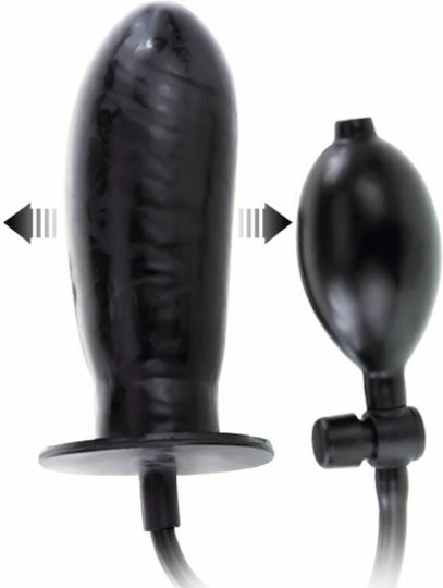 Baile Bigger Joy Реалистично дилдо Inflatable Черен 16см