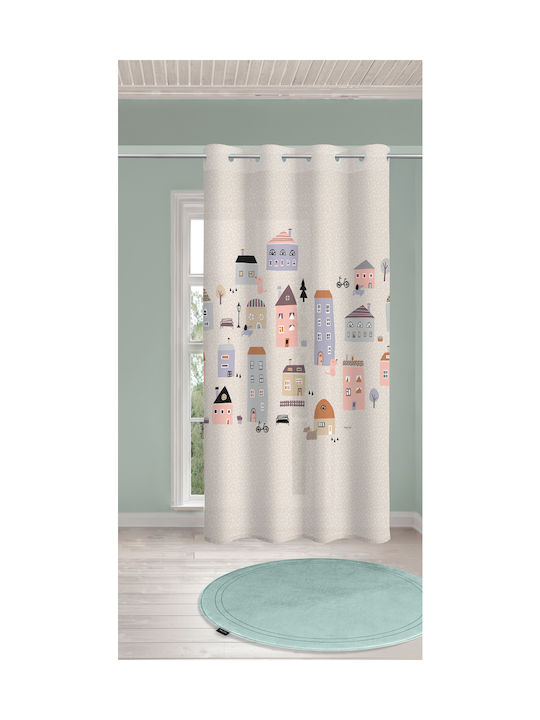 Saint Clair Kids Grommet Top Curtain Puppy Pink 160x240cm