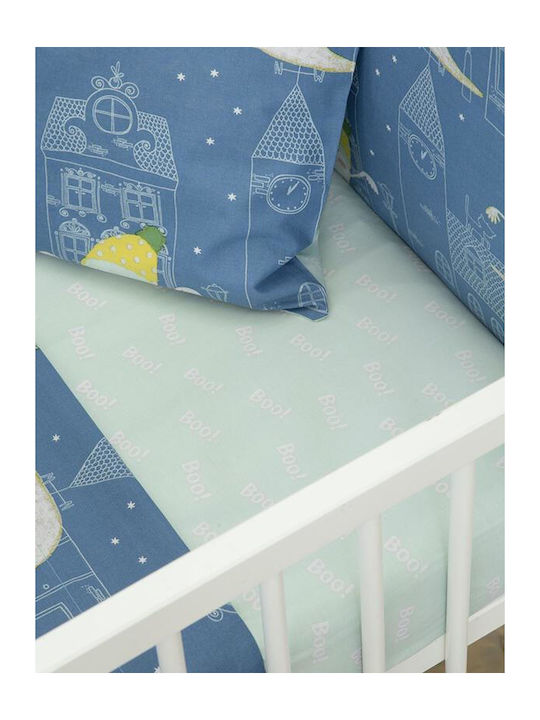 Nima Duvet Crib Boo Blue 100x140cm