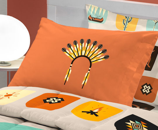Saint Clair Indian Kids Pillowcase 50x70cm Orange 1717030121004