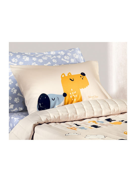 Saint Clair Doggy Παιδική Μαξιλαροθήκη 50x70εκ. Μπλε