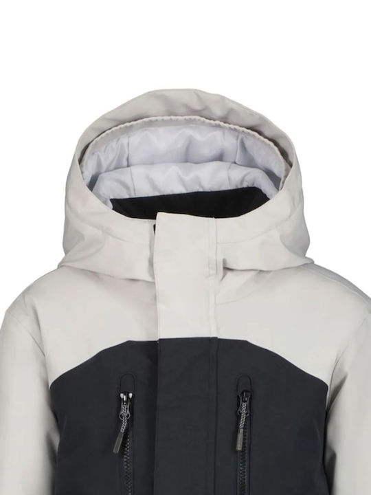 Lucka Waterproof Kids Sports Coat Long Windproof Hooded Grey