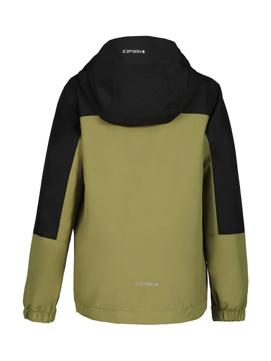 Kaarst Waterproof Kids Casual Coat Long Hooded Green