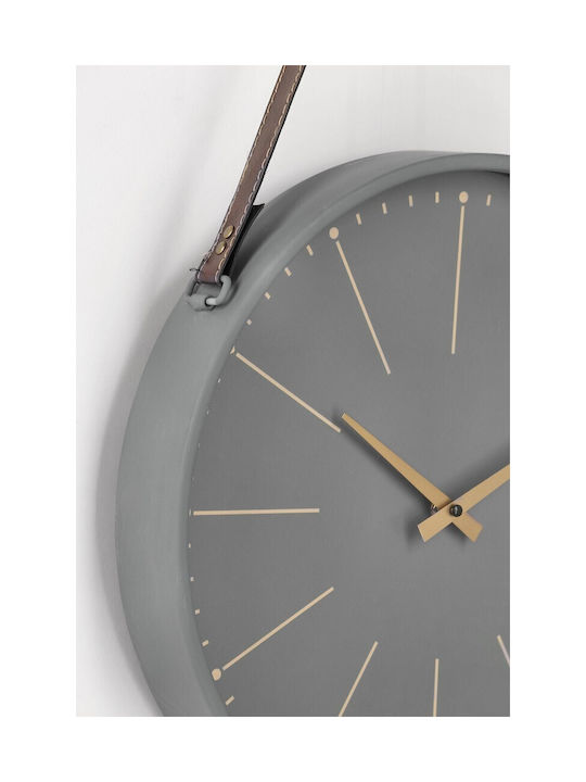 Bizzotto Timely Wall Clock Wooden Grey 40x66cm