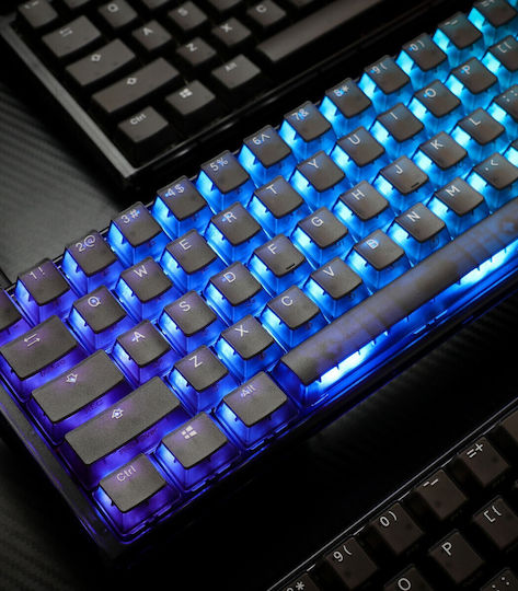Ducky One 3 Gaming Mechanical Keyboard 60% with Cherry MX Blue switches and RGB lighting (English US) Aura Black