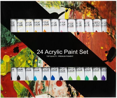 Maaleo Acrylic Paint Set Acrylic Paint Set in Multicolour color 12ml 24pcs