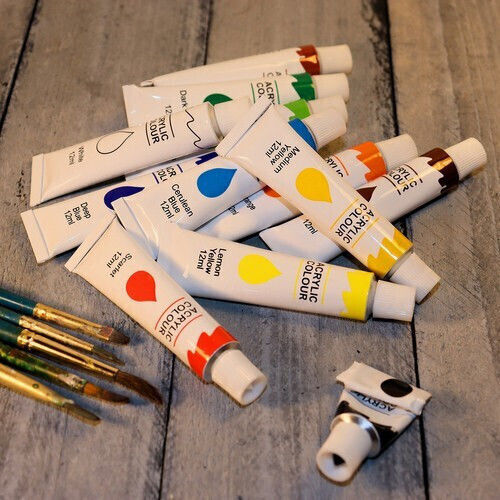 Maaleo Acrylic Paint Set Acrylic Paint Set in Multicolour color 12ml 24pcs