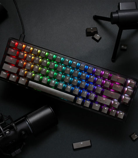 Ducky One 3 Gaming Μηχανικό Πληκτρολόγιο 65% με Cherry MX Blue διακόπτες και RGB φωτισμό (Αγγλικό US) Aura Black
