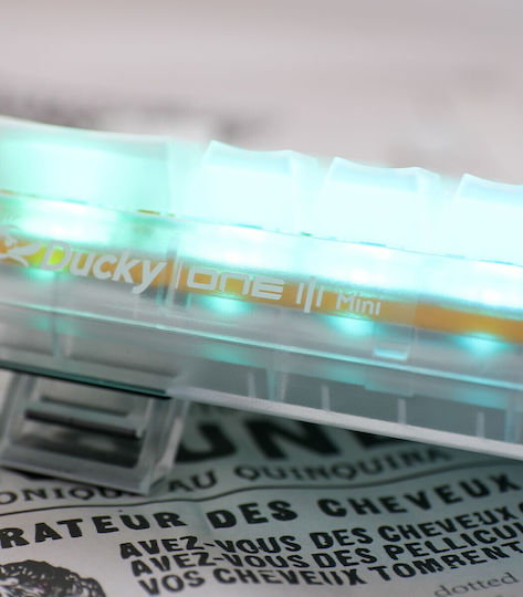 Ducky One 3 Gaming Mechanical Keyboard 60% with Cherry MX Brown switches and RGB lighting (English US) Aura White