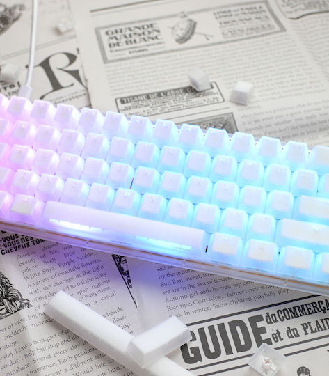 Ducky One 3 Gaming Mechanical Keyboard 60% with Cherry MX Brown switches and RGB lighting (English US) Aura White
