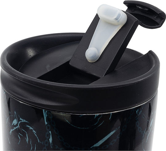 Stor Witcher Glass Thermos Stainless Steel 425ml Black with Mouthpiece