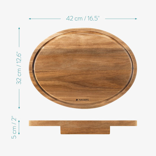 Navaris Platou de Servire Lemn 42x32x3buc 1buc