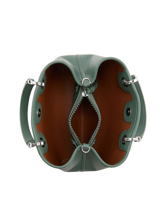 Din piele Geantă de damă Tote De mână Verde