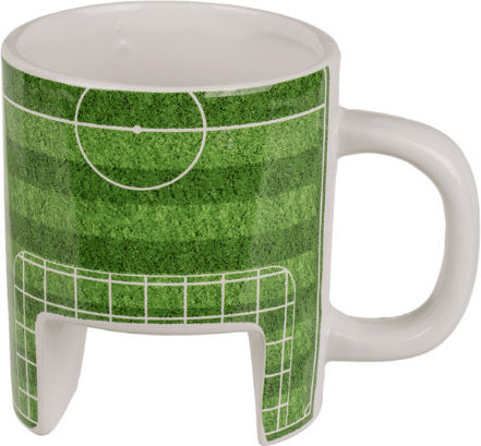 ArteLibre Becher Keramik Football Goal with Ball and 2 Shoes White/Green