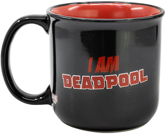Stor Deadpool Mug Ceramic Black 400ml
