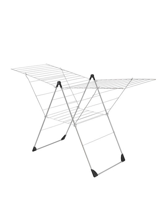 Metaltex Vento Metallic Folding Floor Clothes Drying Rack with Hanging Length 30m