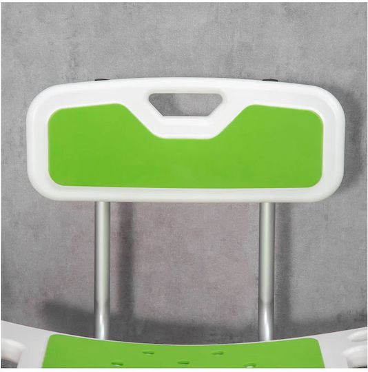 HomCom Sitz im Bad mit Rückenlehne Green / White 713-118V00GN