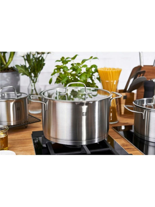 Zwilling J.A. Henckels True Flow Pots Set of Stainless Steel with Ceramic Coating Silver 5pcs