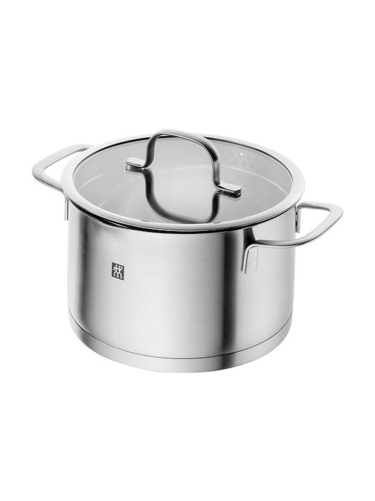 Zwilling J.A. Henckels True Flow Pots Set of Stainless Steel with Ceramic Coating Silver 5pcs
