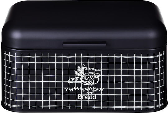 Maestro Brotbox mit Deckel Metallisch in Schwarz Farbe
