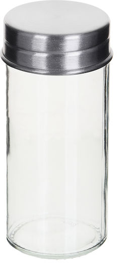 Spice Glass Tabletop Spice Rack with Stand Silver 12pcs