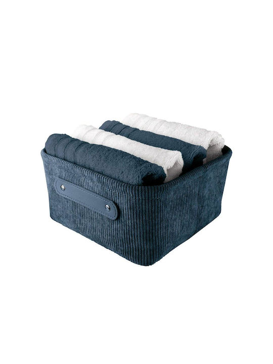 Kleine Wolke Bedford Καλάθι Αποθήκευσης Υφασμάτινο Μπλε 22x17x11.5cm