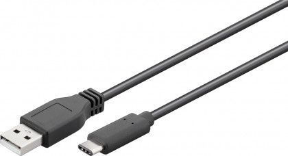 Goobay USB 2.0 Cable USB-C male - USB-A 15W Black 1.8m (55468)
